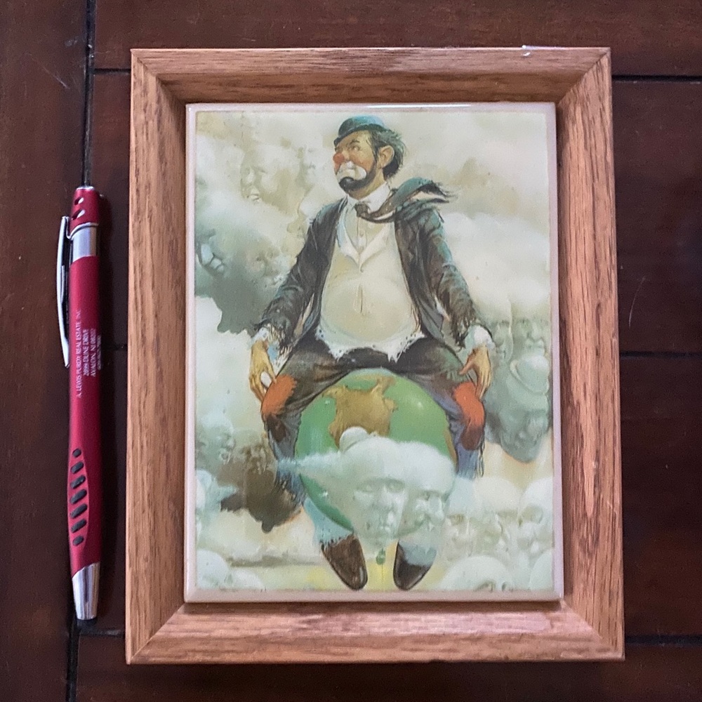 Robert Owen TOP OF THE WORLD hobo clown art